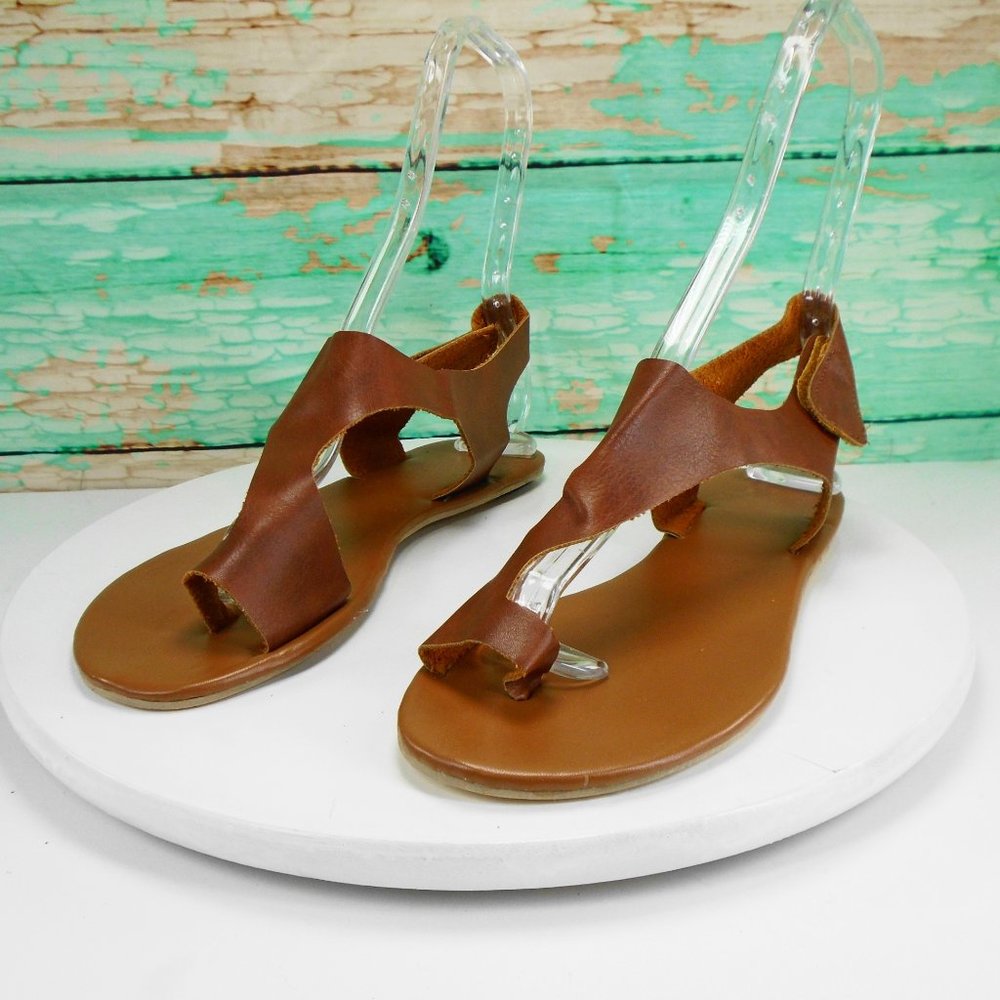 Pink Sound Brown Strappy Sandals